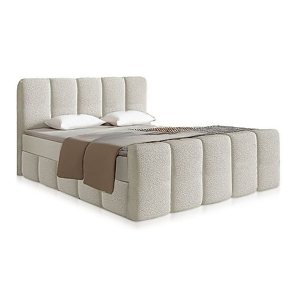 Juskys Boxspringbett Manitoba, Bett mit Federkernmatratze, Topper und gepol günstig online kaufen