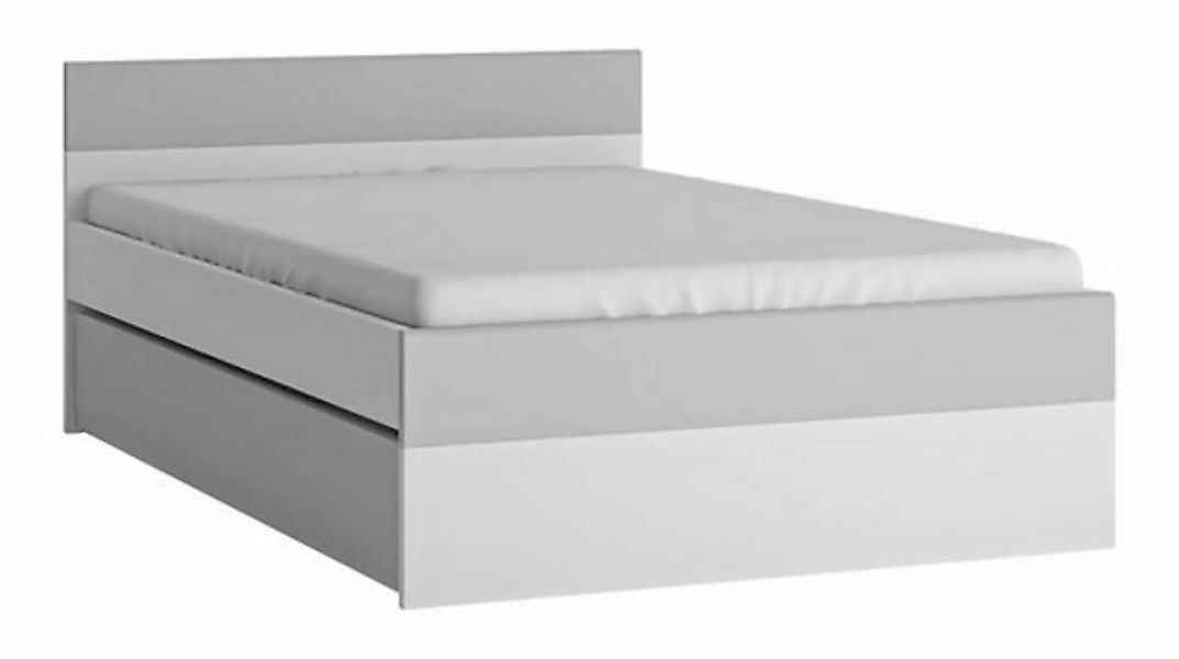 Feldmann-Wohnen Stauraumbett Albi (Albi, 1-tlg., Bett), 120x200cm weiß grau günstig online kaufen