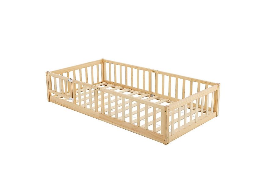 VINGLI Kinderbett mit Tür, Rausfallschutz Bett günstig online kaufen