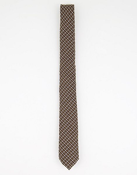 ASOS DESIGN – Schmale Krawatte mit Vintage-Karomuster-Mehrfarbig günstig online kaufen