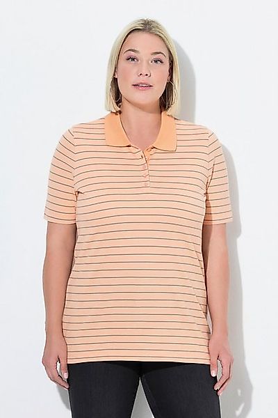 Ulla Popken Poloshirt Poloshirt Classic Fit Piqué Ringel Halbarm günstig online kaufen