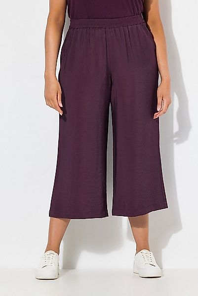 Ulla Popken Culotte Culotte gehämmert weites Bein Elastikbund günstig online kaufen