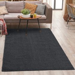 Carpet City Hochflor-Teppich "Plainy" rechteckig 30 mm Höhe Shaggy Polyeste günstig online kaufen