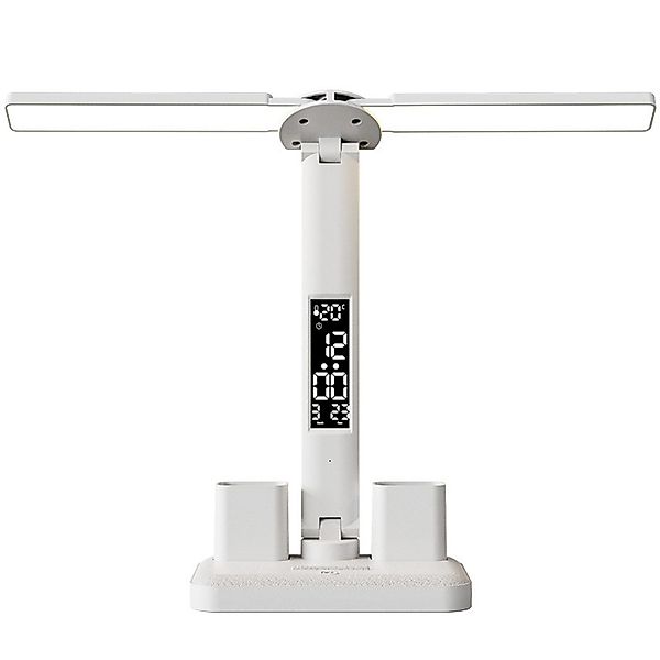 MODFU LED Schreibtischlampe Doppelkopf Nachttischlampe Tischlampe günstig online kaufen