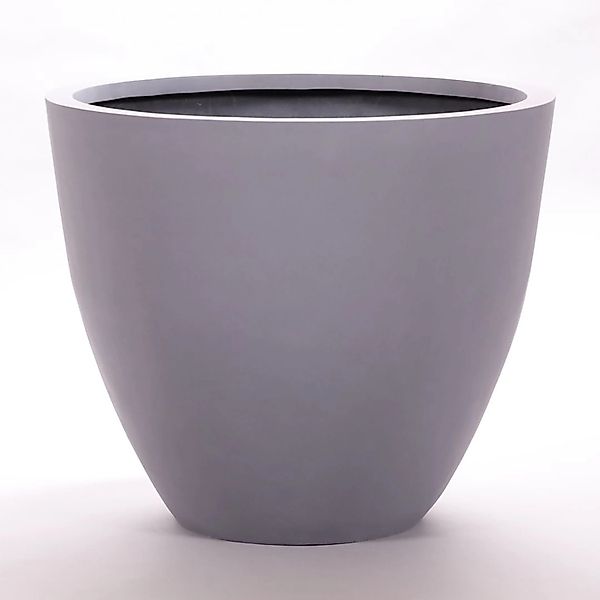 Elegant Einrichten Pflanzkübel Fiberglas Rund-Konisch D70xH60cm Grau günstig online kaufen