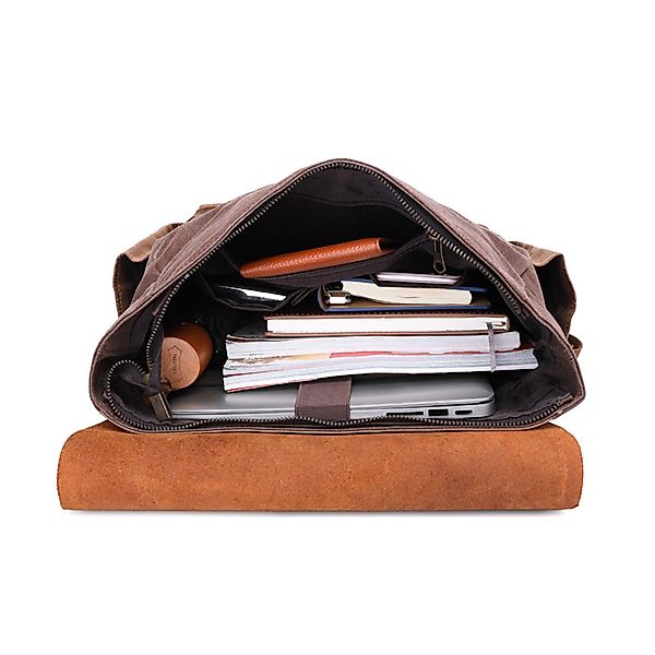 OKWISH Laptoprucksack Rucksack Schulrucksack Lederrucksack Reiserucksack günstig online kaufen