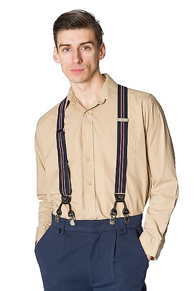 Banned Hosenträger Nicholas Braces Navy Blau günstig online kaufen