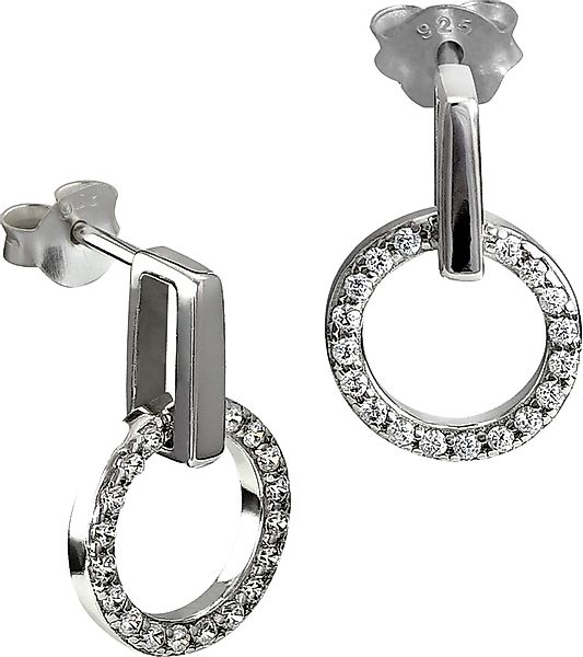 SilberDream Paar Ohrstecker SilberDream weiß Circle günstig online kaufen