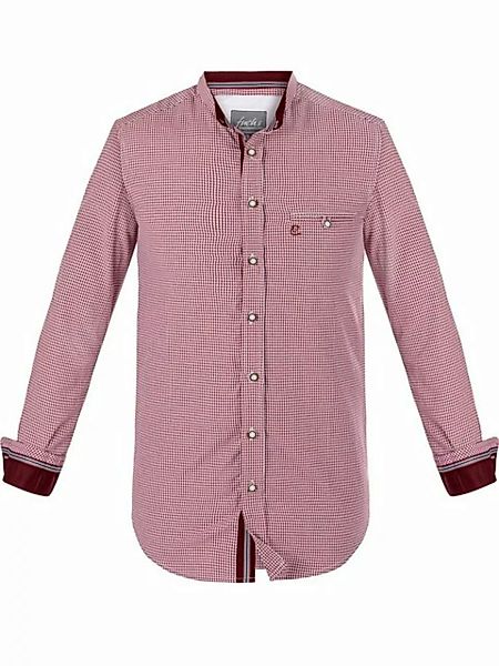 FUCHS Trachtenhemd Hemd Georg weinrot mit Stehkragen günstig online kaufen