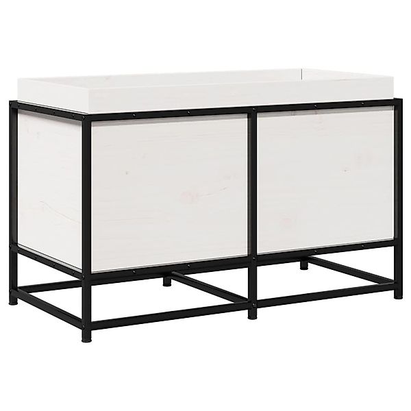 vidaXL Pflanzkübel Weiß 80x40x50 cm Massivholz Kiefer 847029 günstig online kaufen