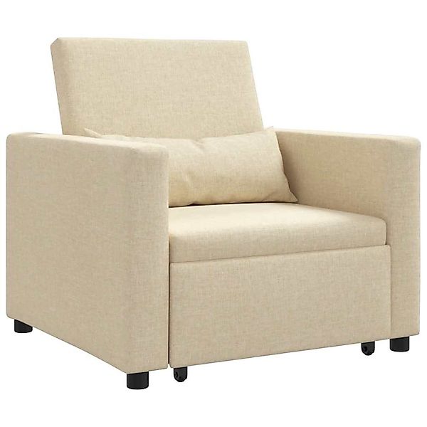 vidaXL Sessel Einzel-Schlafsofa mit Rädern Creme günstig online kaufen