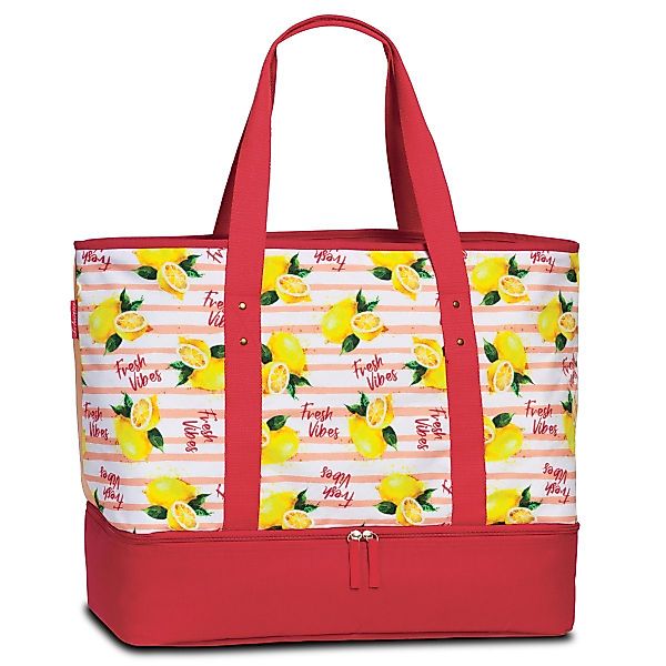 fabrizio® Tragetasche Sommertasche mit Kühlfach, Zitrone günstig online kaufen