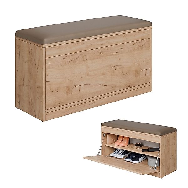 Platan Room Schuhschrank Schuhregal mit Sitzkissen, günstig online kaufen