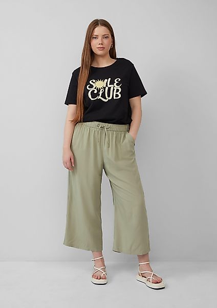 QS Stoffhose Fließende Culotte aus Viskose günstig online kaufen