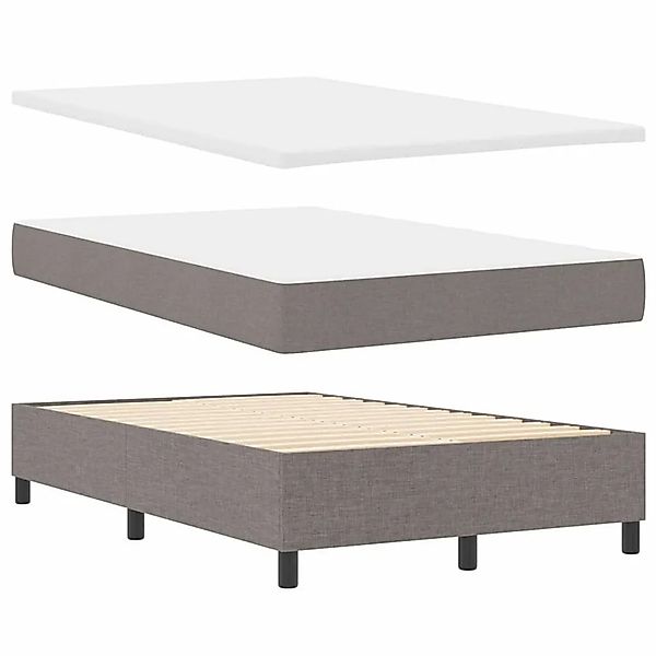 vidaXL Boxspringbett Taupe 120 x 190 cm Stoff & Holzwerkstoff 3344132 günstig online kaufen