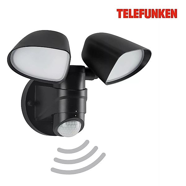 LED-Sensor-Außenwandstrahler Bilbao 2-flg. schwarz günstig online kaufen