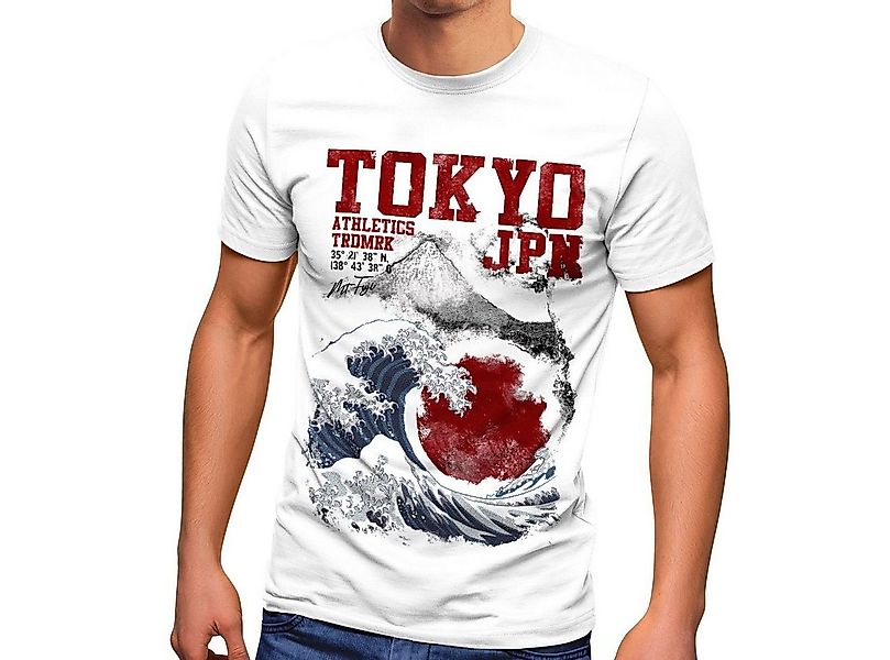Neverless Print-Shirt Herren T-Shirt Tokyo Japan Style Fuji Welle Big Wafe günstig online kaufen