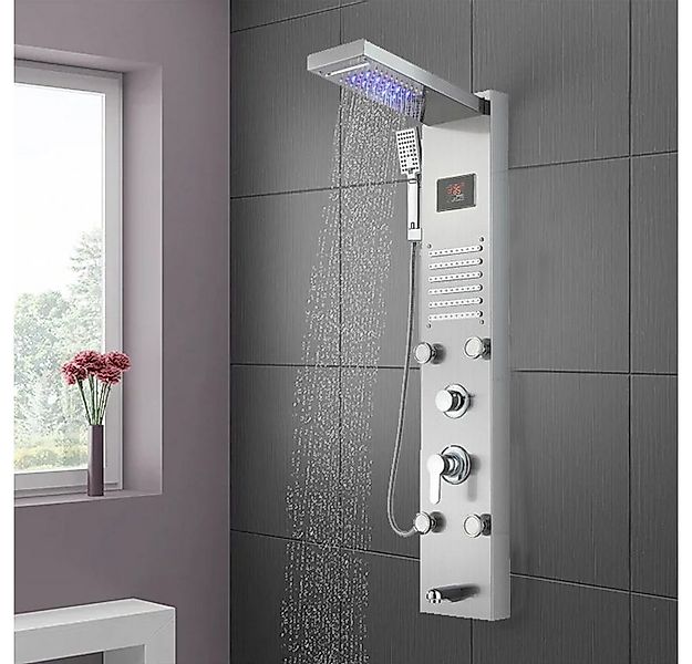 XERSEK Duschsystem LED Duschpaneel,6 Funktionen,Edelstahl Duschsystem mit H günstig online kaufen
