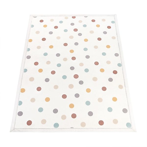 KADIMA DESIGN Kinderteppich waschmaschinenwaschbar Punkte Kindermotiv günstig online kaufen