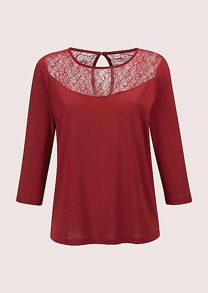 MADELEINE Kurzarmshirt "Shirt mit Spitze Rundhals-Shirt mit Spitze" günstig online kaufen