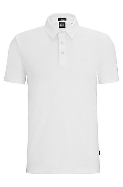 BOSS Poloshirt Slim-Fit Poloshirt mit gummiertem Logo günstig online kaufen