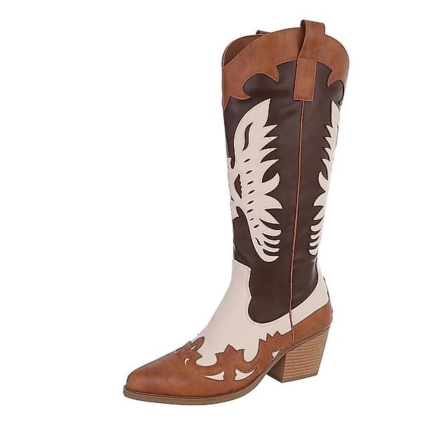 Ital-Design Damen Cowboyboots Western Westernstiefel (87124759) Blockabsatz günstig online kaufen
