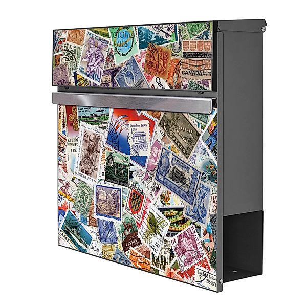 Banjado Briefkasten Anthrazit 37x37x10.5cm Groß / Inkl. Montagematerial & 2 günstig online kaufen