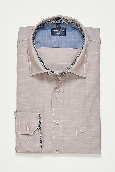 MARVELIS Langarmhemd in Leinen-Optik günstig online kaufen