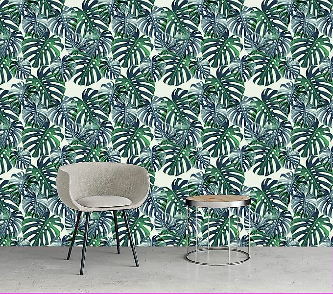 queence Vinyltapete »Tristan«, bedruckt-Motiv-botanisch-floral-gemustert-na günstig online kaufen