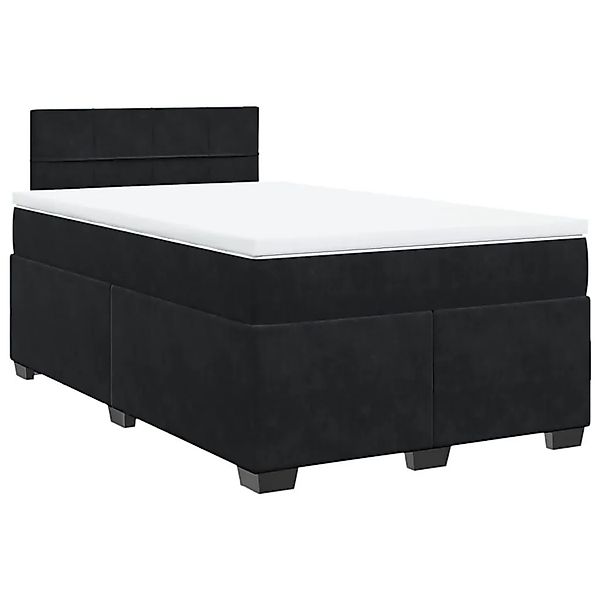 vidaXL Boxspringbett mit Matratze Schwarz 120x190 cm Samt 3286260 günstig online kaufen