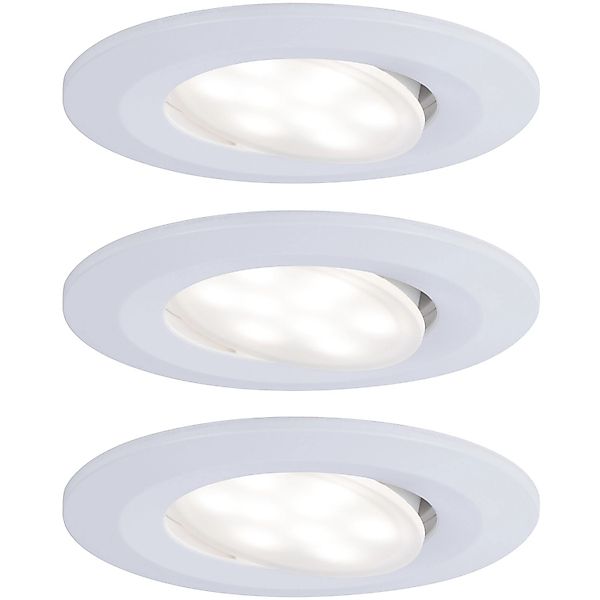 Paulmann LED Einbauleuchte Calla rund 3x6W  Weiß matt schwenkbar 4000K IP65 günstig online kaufen