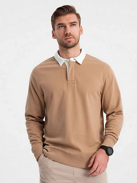 OMBRE Sweatshirt Sweatshirt für Männer mit weißem Polokragen günstig online kaufen