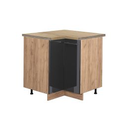Vicco Eckunterschrank Fame-Line, Anthrazit Hochglanz/Goldkraft Eiche, günstig online kaufen