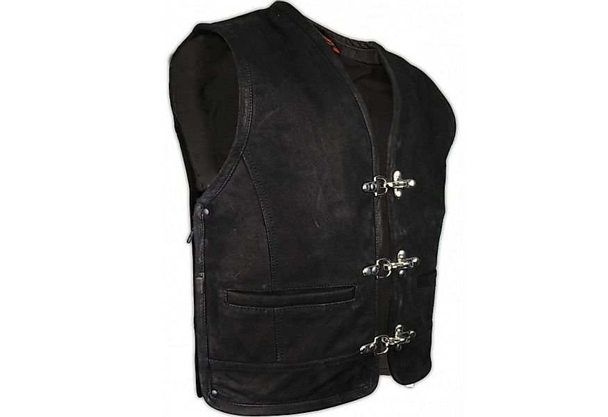 MDM Lederweste Nubuk Büffel Lederweste mit erweiterbaren Reißverschluss günstig online kaufen