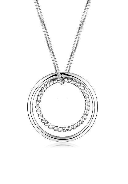 Elli Kette mit Anhänger "Kreis Ring Geo Basic Trend 925 Silber" günstig online kaufen