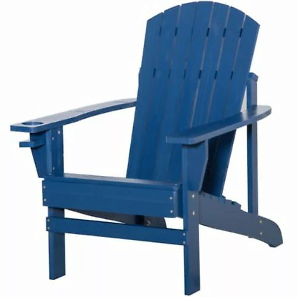 Outsunny Gartenstuhl aus Massivholz blau günstig online kaufen
