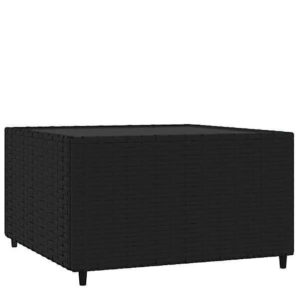 vidaXL Garten-Couchtisch Quadratisch Schwarz 50x50x30 cm Poly Rattan 319857 günstig online kaufen