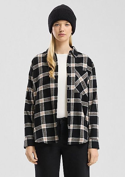 QS Langarmbluse Bluse Flanellhemd mit Karomuster günstig online kaufen