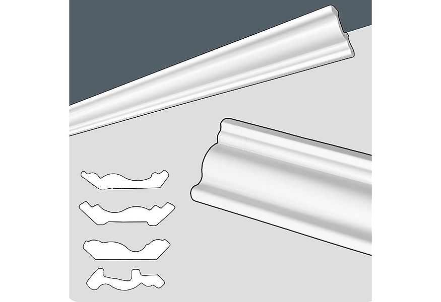 IKHEMalarka Deckenleiste 100 cm – Zierleisten - dekorative Stuckleisten für günstig online kaufen