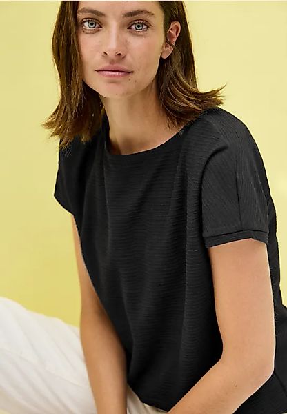 Strukturshirt in Unifarbe günstig online kaufen
