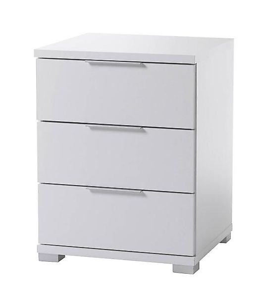 Nachtkommode ca. 46x61x42 cm inkl. 3 Schubkästen Weiß günstig online kaufen