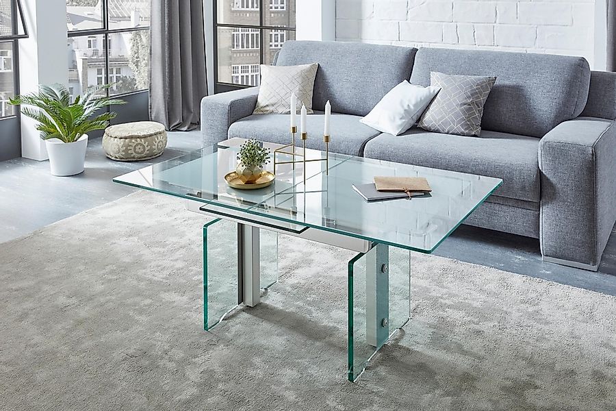 Vierhaus Couchtisch »Vardis«, Glas, ausziehbar und höhenverstellbar durch I günstig online kaufen