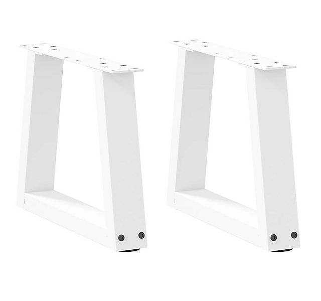 vidaXL Tischbein Couchtischbeine V-Form 2 Stück Weiß 30x(30-31,3) cm Stahl günstig online kaufen