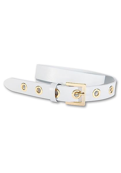 Silbergift Ledergürtel, mit Metallösen günstig online kaufen