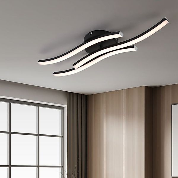 IMPTS Deckenleuchte LED Deckenlampe Schwarz 3000K günstig online kaufen