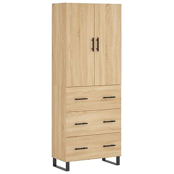 vidaXL Highboard Sonoma-Eiche 69,5x34x180 cm Holzwerkstoff 3195870 günstig online kaufen