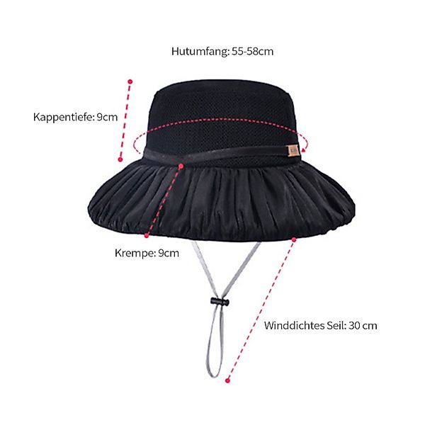 Refttenw Sonnenhut Damen UV-Schutz Mesh Strohhut günstig online kaufen