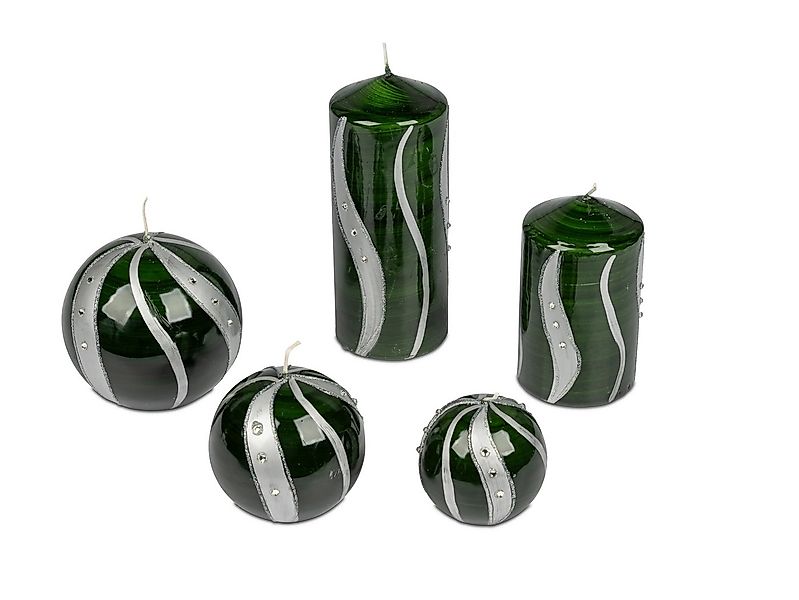 formano Kugelkerze Stimmungsvolle Echtwachskerze Spirale Weiß oder Rot günstig online kaufen