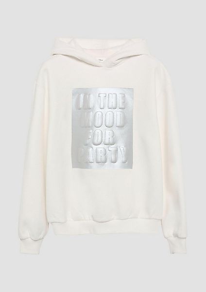 s.Oliver Sweatshirt Sweatshirt Wärmender Hoodie mit Metallic-Print günstig online kaufen
