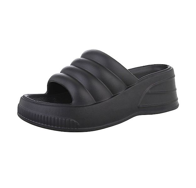 Ital-Design Damen Mules Strand Plateausandaletten (86192675) Keilabsatz/Wed günstig online kaufen